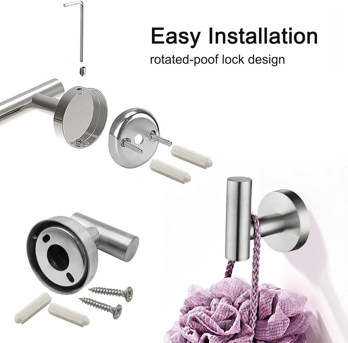 BADEZIMMER-REGAL-SET, silber, 42/18/6 cm - Silberfarben, Metall (18/6/42cm)