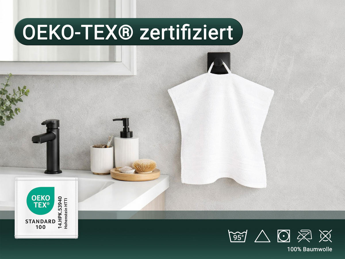 SEIFTÜCHER, 10er-Set, 30x30 cm, 100% Baumwolle - Weiß, Textil (30/30cm) - Zollner