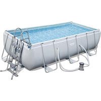 POOL Swim eckig Grau 100x201x404cm - Grau, Kunststoff (201/100/404cm) - DELUKE