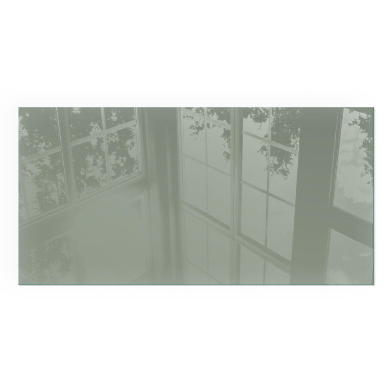 GLASPLATTE für Kamin 140x70 cm - Grün, Glas (140/70/0.4cm) - TULUP