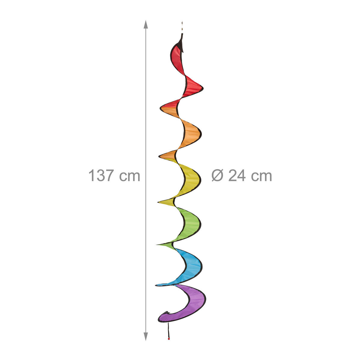 3XWINDSPIEL - Multicolor, Kunststoff/Textil (24/24/137cm) - Relaxdays