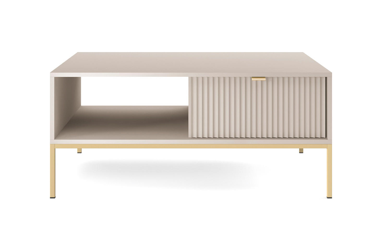 COUCHTISCH Nova Kaschmir / Gold 104 / 68 / 46cm - Goldfarben/Creme, Holz/Holzwerkstoff (68/104/46cm) - Feldmann-Wohnen