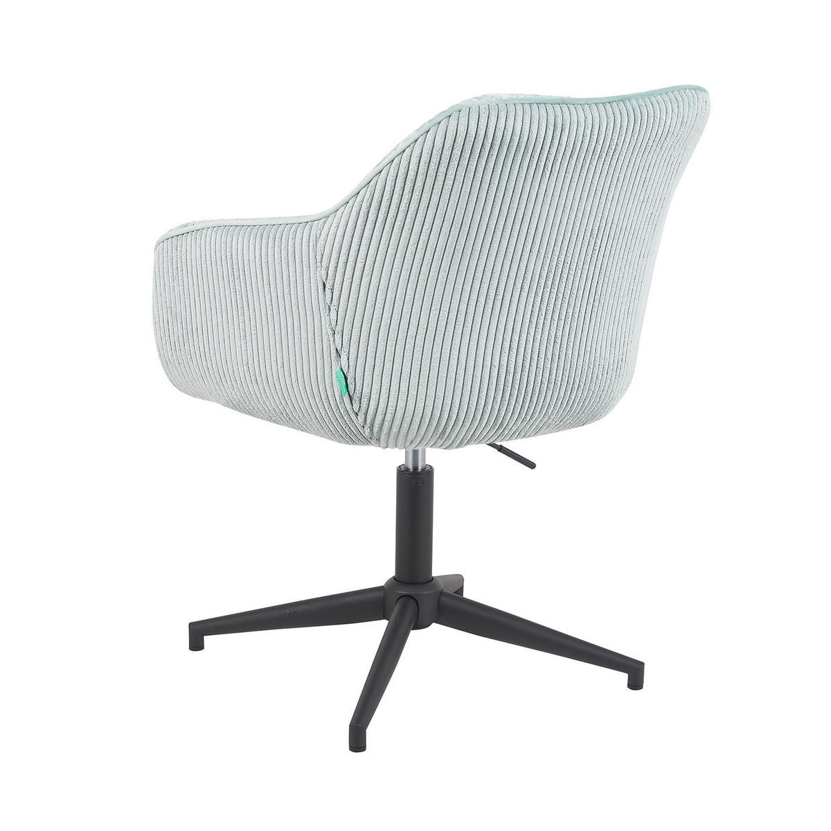 BÜROSTUHL Mika-Caro - Schwarz/Hellblau, Textil/Metall (60/79/61cm) - DUBI Möbel