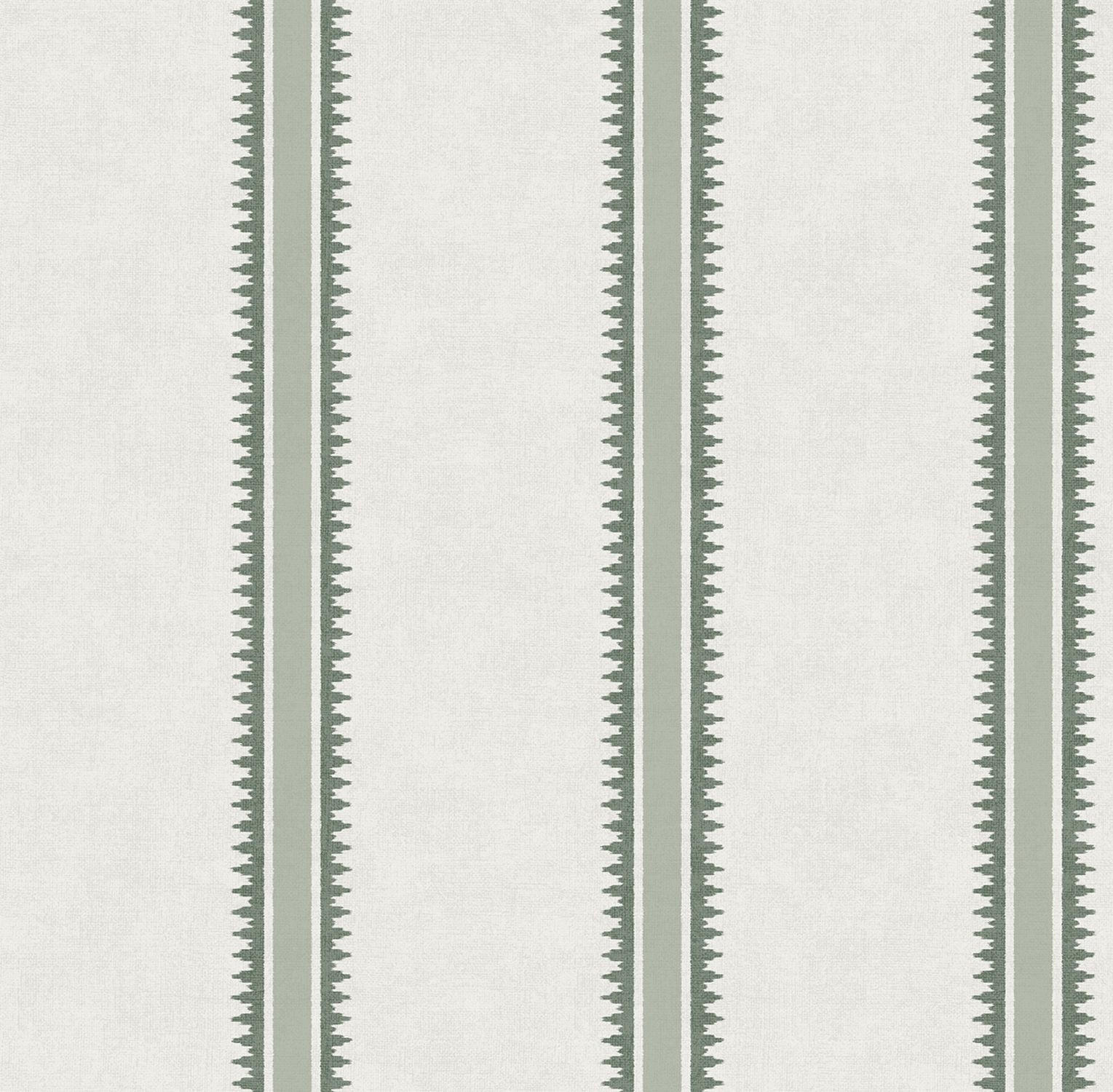 TAPETE breite Streifen 53 cm x 10 m - Grün, Papier (53/1000cm) - Sanders & Sanders