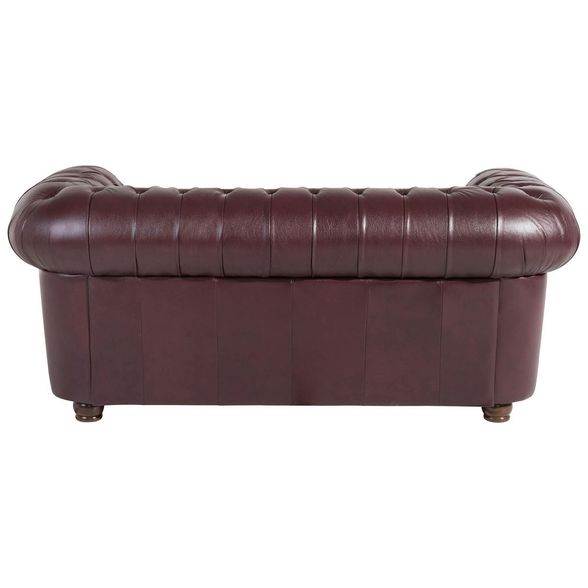 SOFA 2-Sitzer Kalea Bezug Wischleder Buche nussbaum dunkel / rot - Rot, Leder (172/76/98cm) - 58aufmkessel