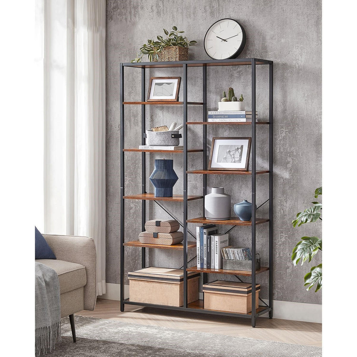BÜCHERREGAL STANDREGAL - Braun, Holzwerkstoff (30/170/100cm) - Hansiro