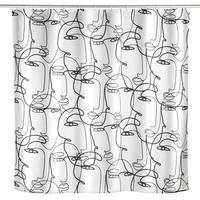 ANTI-SCHIMMEL-DUSCHVORHANG Kunststoff Faces 200/180 cm - Multicolor, Textil (180/200cm) - Wenko