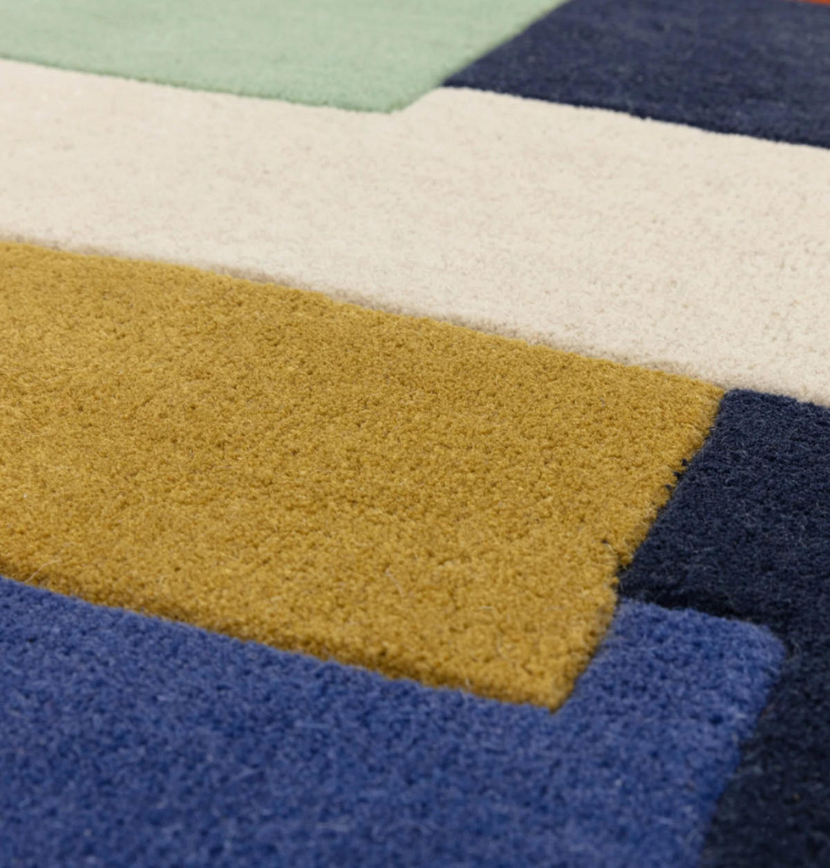 TEPPICH handgetuftet DRIFT Blau 160 x 230 cm - Blau, Naturmaterialien (160/230cm) - Novatrend