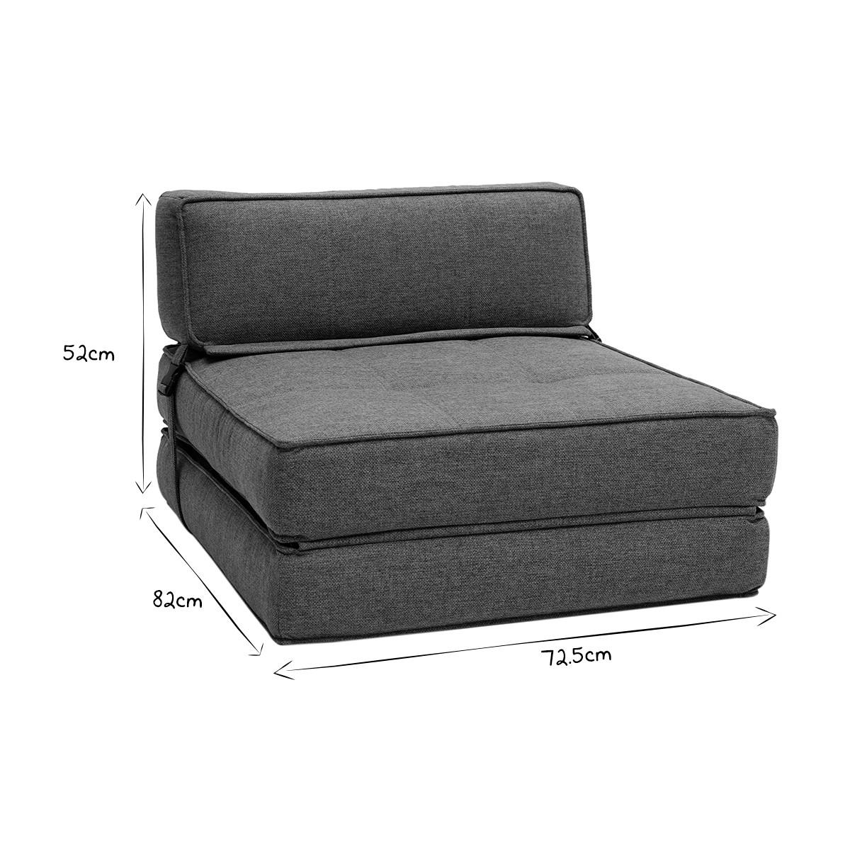 SCHLAFSESSEL 1-Sitzer Stoff Entenblau KATY - Blau, Textil (82/52/72.5cm) - Miliboo