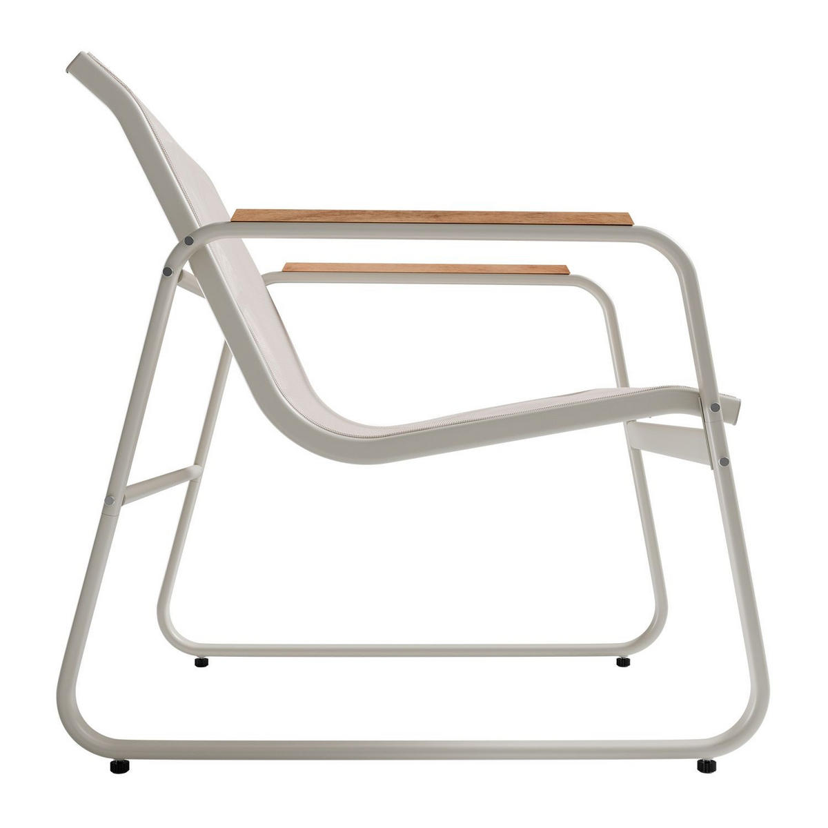 GARTENMÖBELSET Genua mit Armlehnen 4-tlg. Sand - Beige, Metall - Juskys