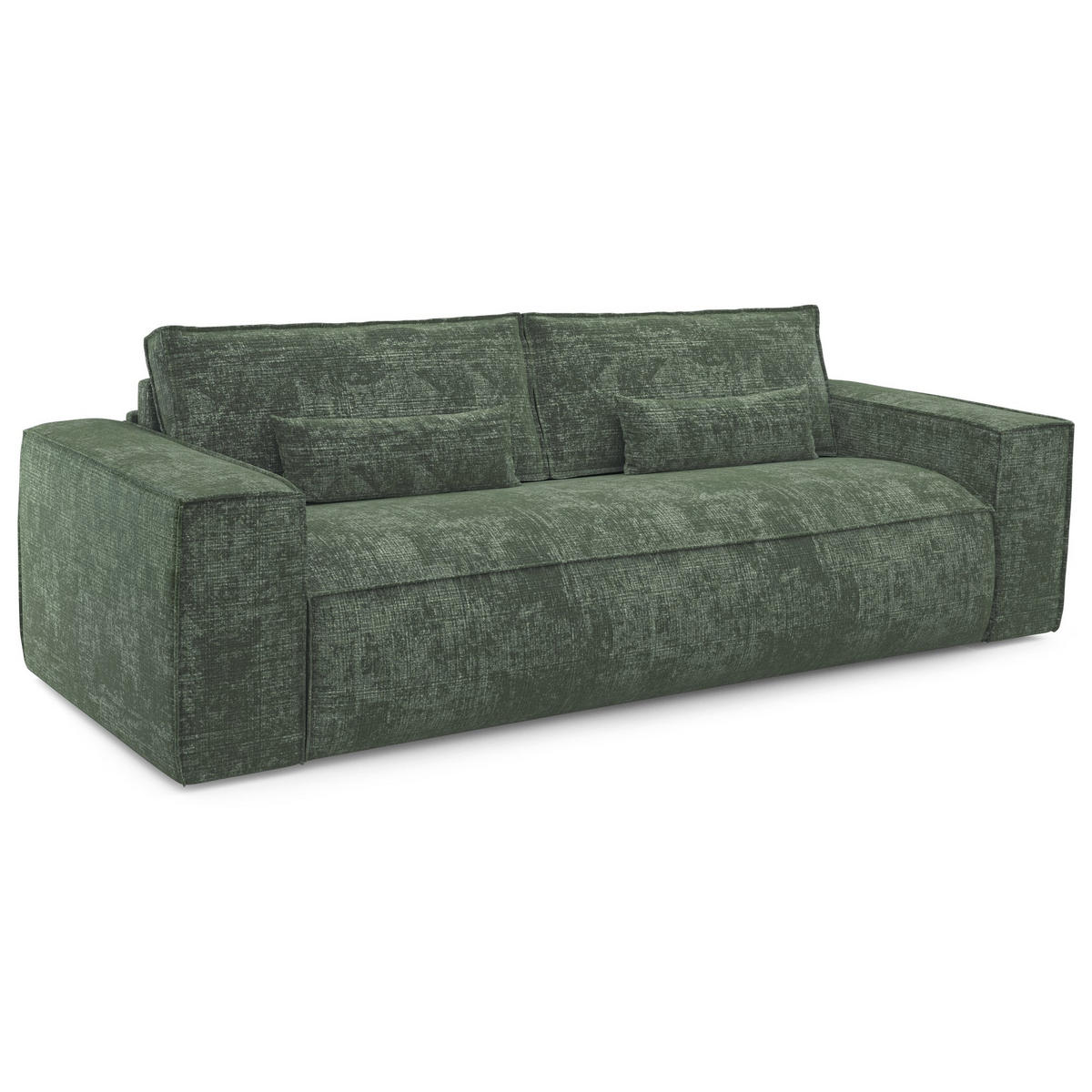 SCHLAFSOFA Express JUNE Geprägter Samt Smaragdgrün 236cm - Smaragdgrün/Grün, Textil (236/80/100cm) - Premium Interiors
