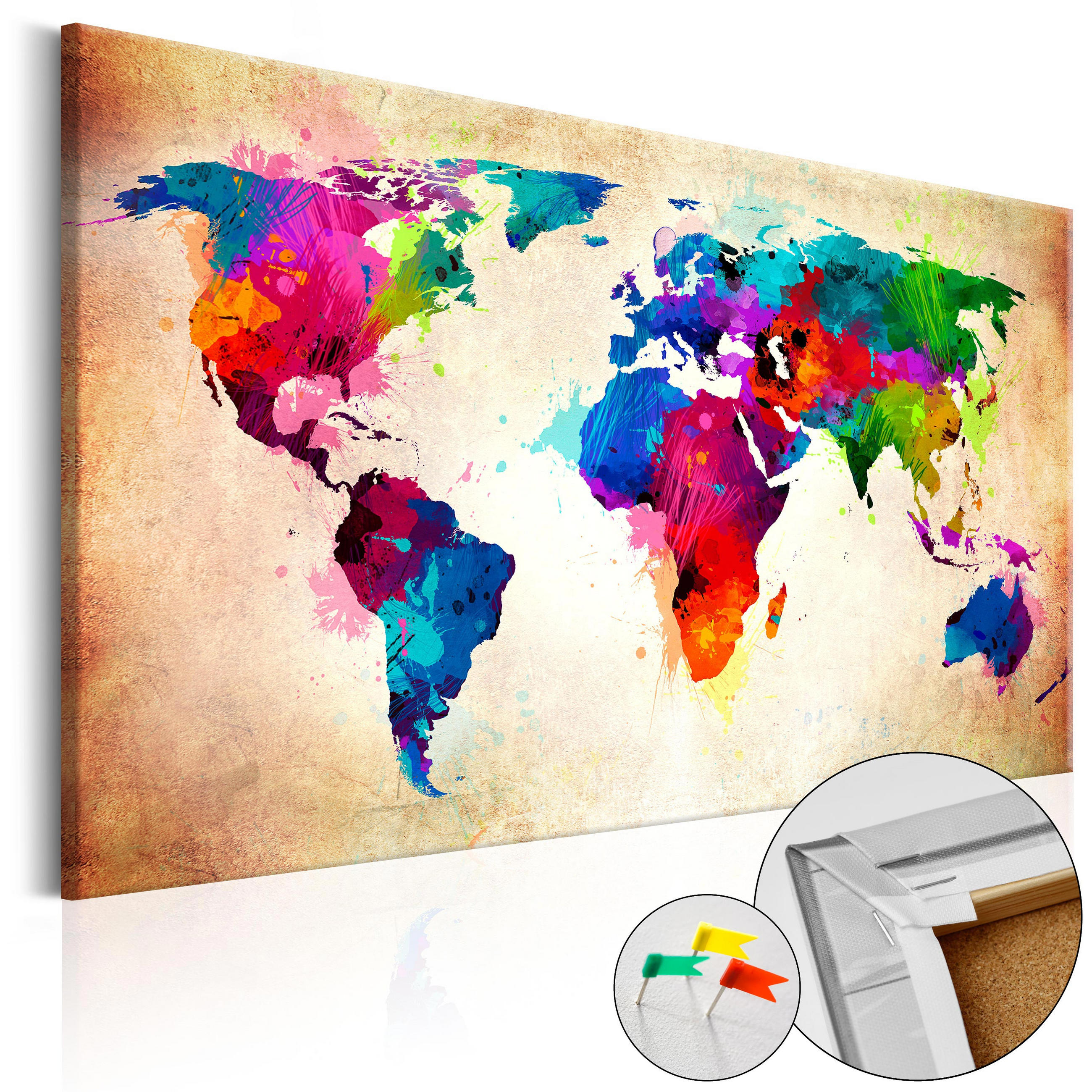 PINNWANDBILDER Bunt 60/40 cm - Multicolor, Naturmaterialien/Textil (60/40cm) - KUNSTLOFT