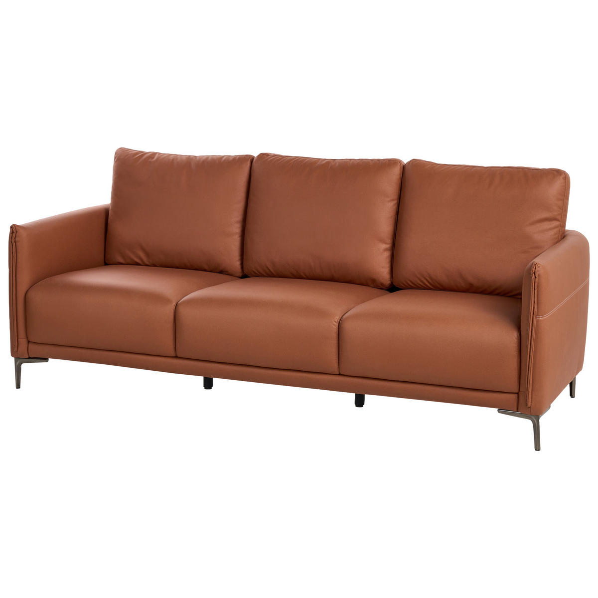 3-SITZER-SOFA Stoff Goldbraun Cilens - Goldfarben, Textil (212/93/73cm) - Beliani