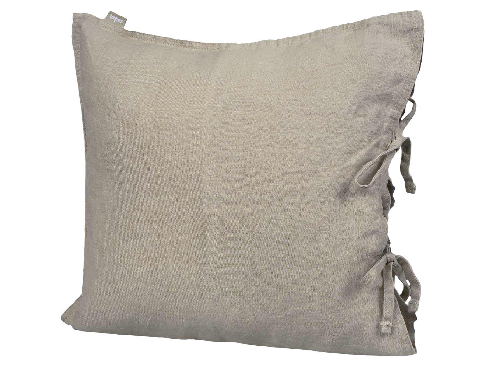KISSENBEZUG reines Leinen leinen-taupe 40/40 cm - Taupe, Naturmaterialien (40/40cm) - beties Heimtextil