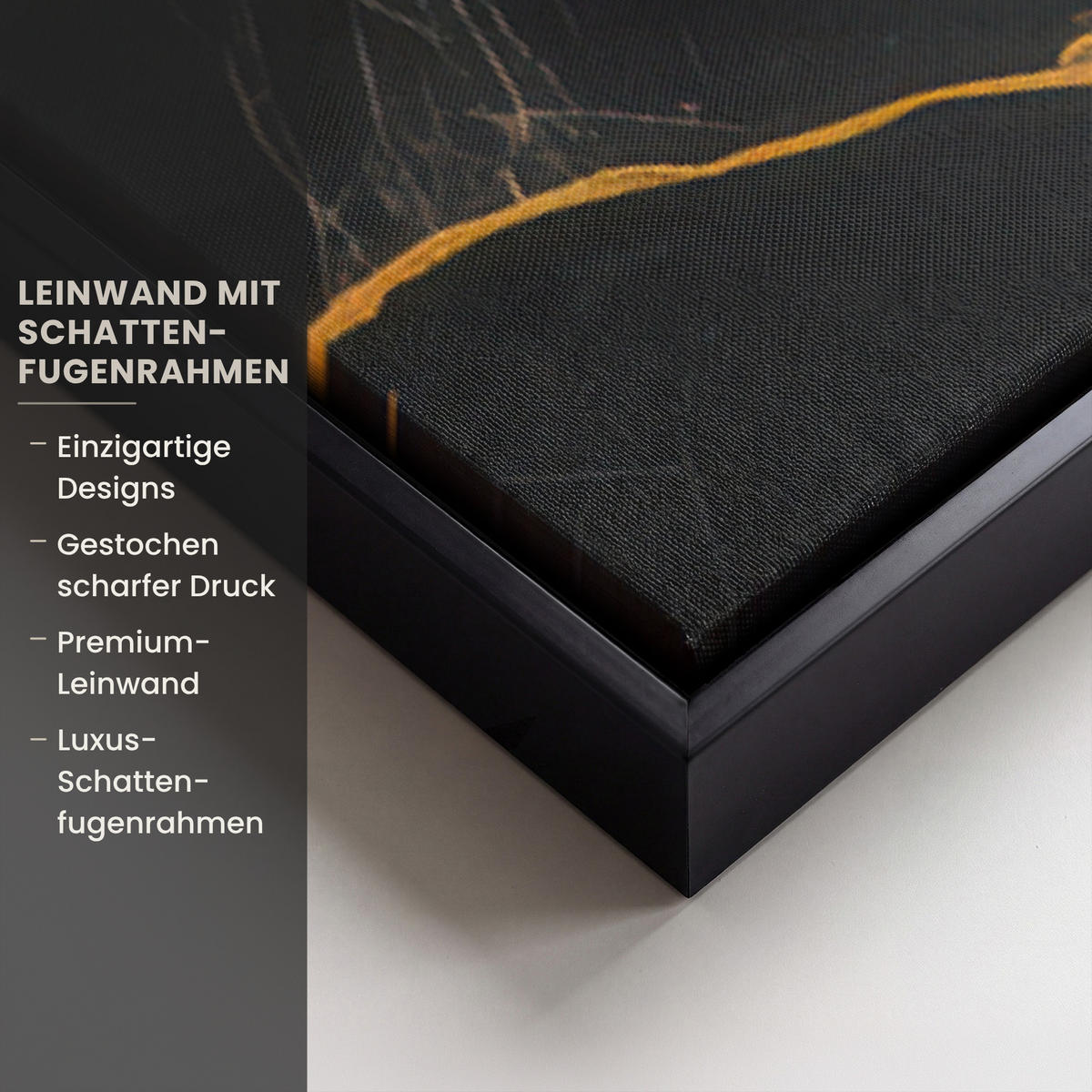 LEINWAND Bilder mit Rahmen - Weltkarte - Gold - Marmor - 90x140 - Goldfarben, Textil (90/140cm) - MuchoWow