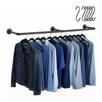 NÁSTENNÁ tyč - čierna, plast (183/8.5/27cm) - Relaxdays