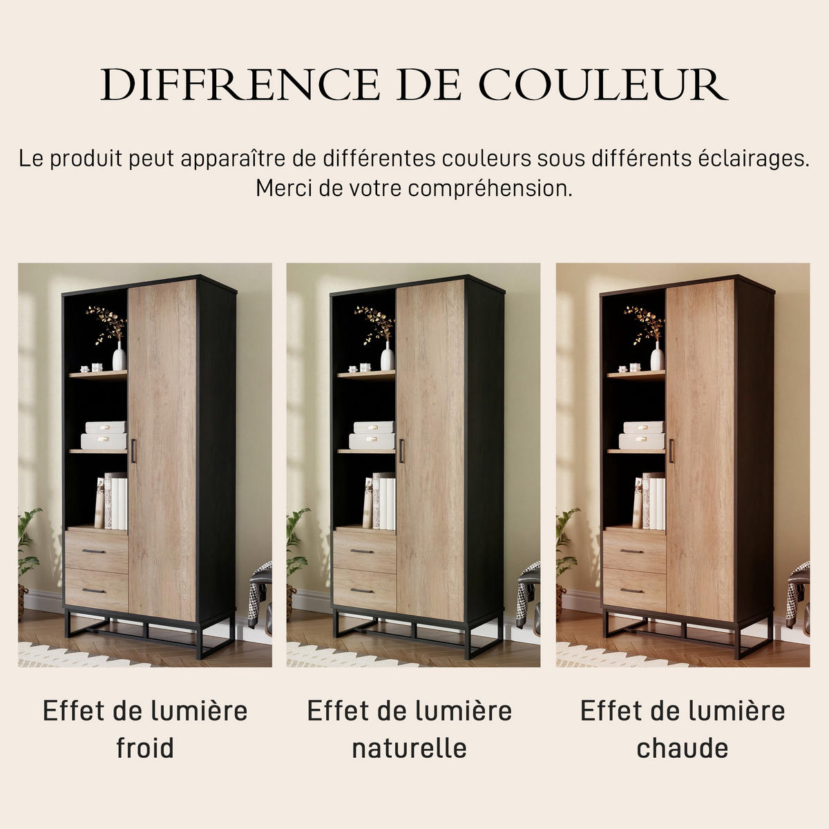 HIGHBOARD 80x40x180 cm Holzoptik schwarz - Schwarz, Holz (80/180/40cm) - Fortuna Lai