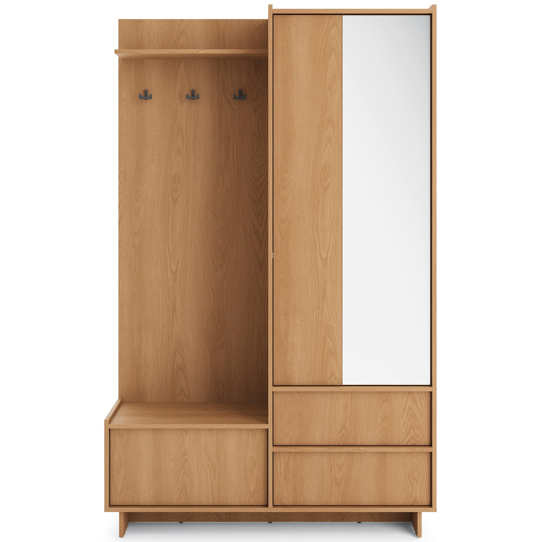 ŠATNÍ skříň Yasumi, 125 cm - barva dubu, kompozitní dřevo (125/201/39cm) - Selsey