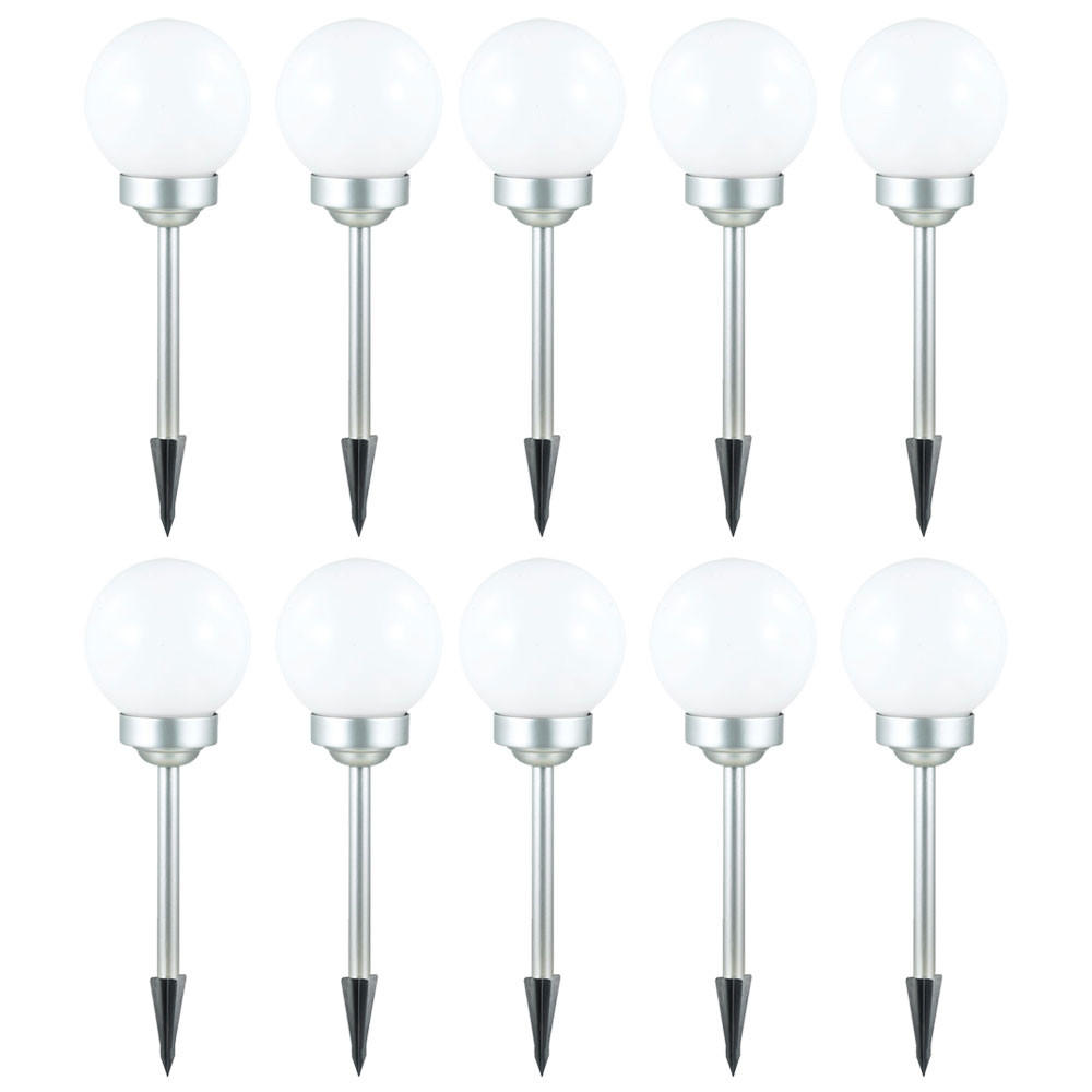 LED AUSSENLEUCHTE Kugel Weiß - Weiß, Kunststoff (15/15/42.5cm)