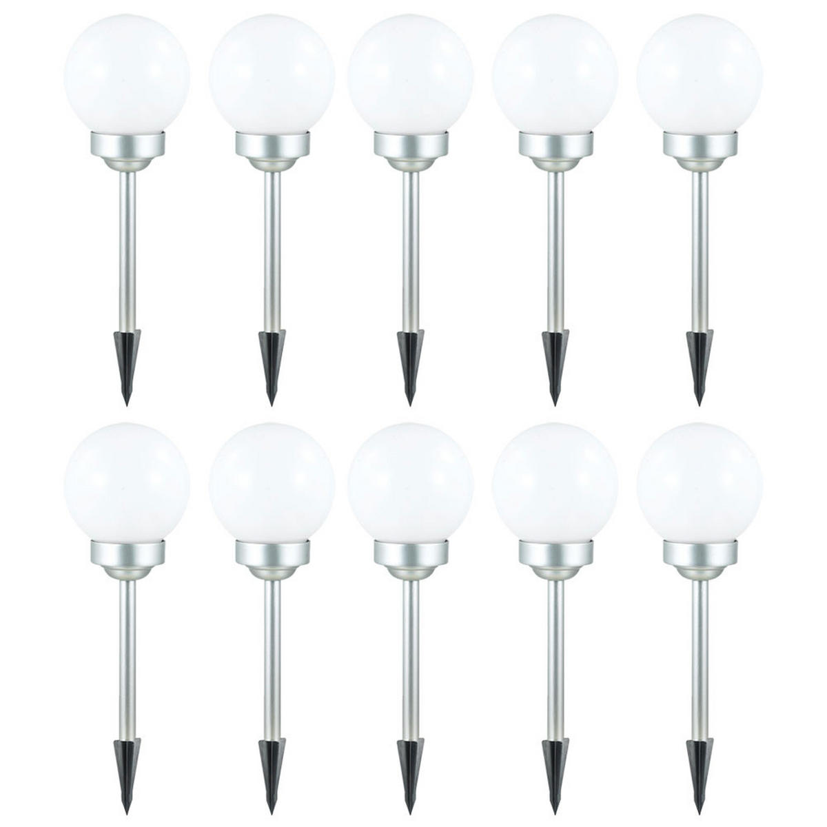 LED AUSSENLEUCHTE Kugel Weiß - Weiß, Kunststoff (15/15/42.5cm)