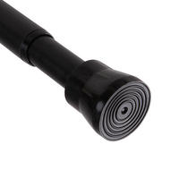 VERSTELLBARE Vorhangstange - Spannstange zum Klemmen Schwarz Ø16/19 mm 80-125 cm - Schwarz, Metall (80cm) - Bestlivings