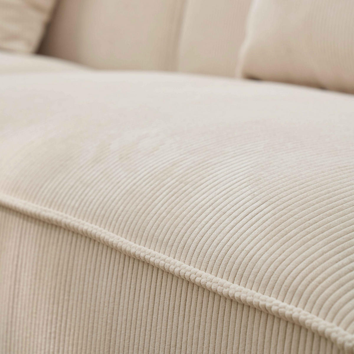 SOFA 3-Sitzer, Weiß - Weiß, Textil (90/76/230cm) - Oviala