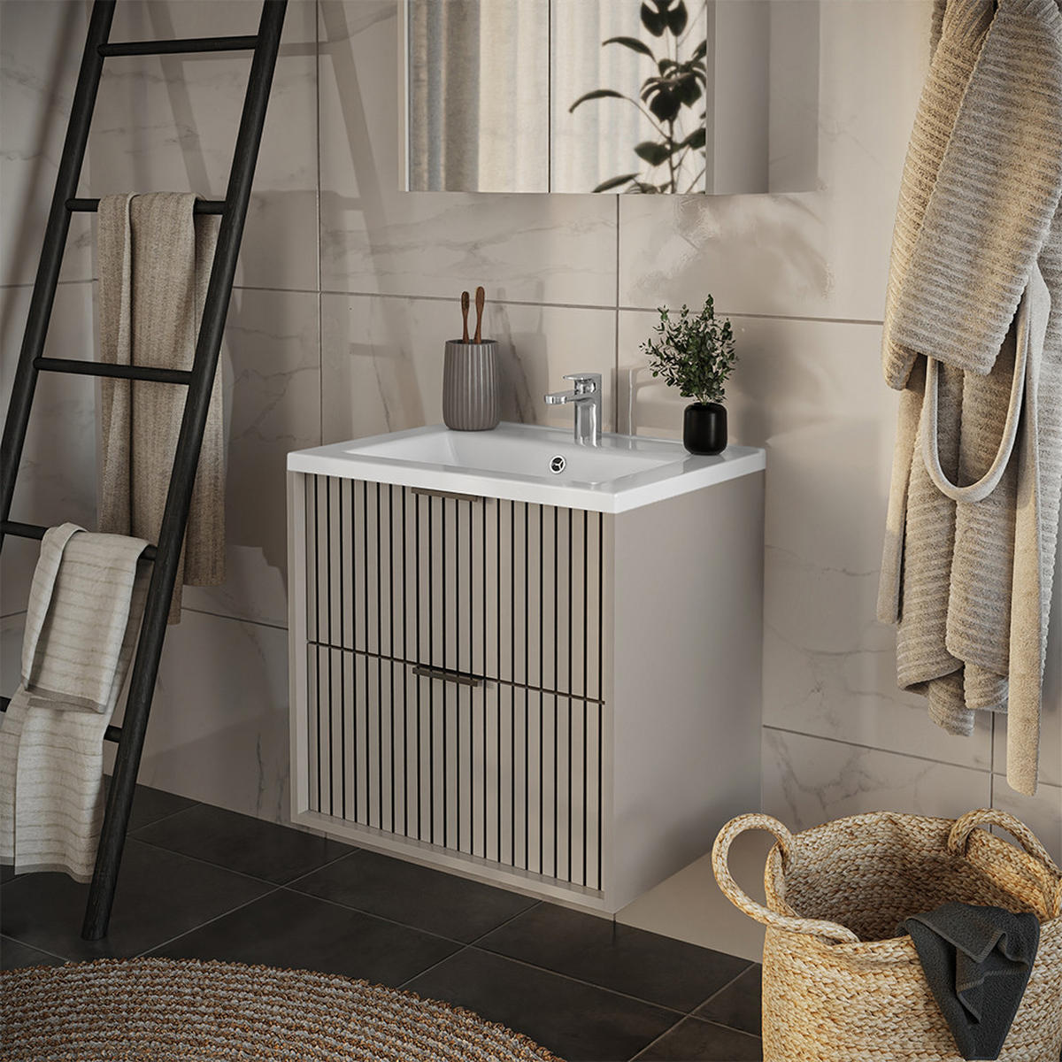 KOUPELNOVÝ NÁBYTEK Ruford Kašmír - kašmírová, kompozitní dřevo (60.2/45/3.2cm) - Vicco