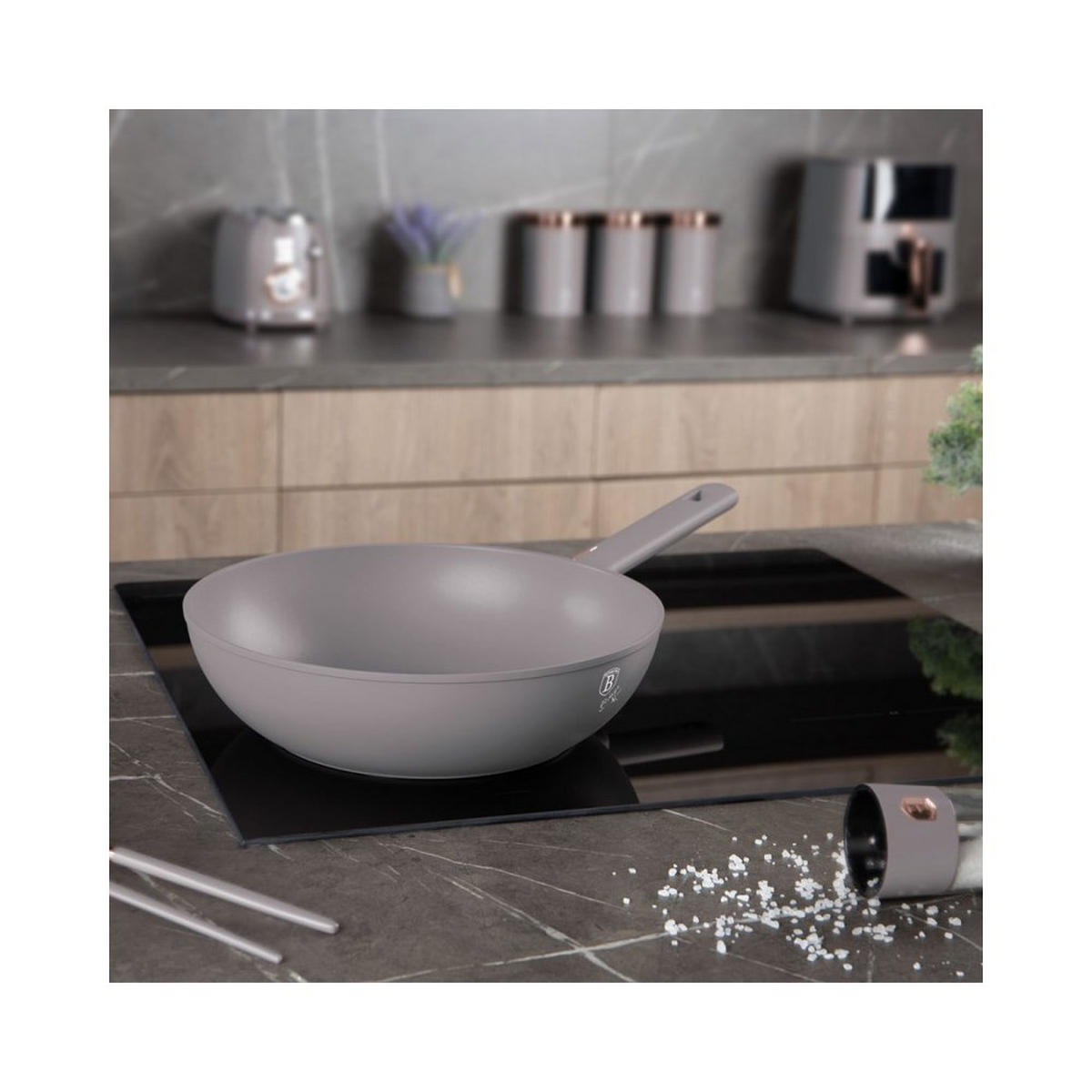 WOK 28cm Bh-8093 55830 - Grau, Metall (28cm) - Berlinger Haus