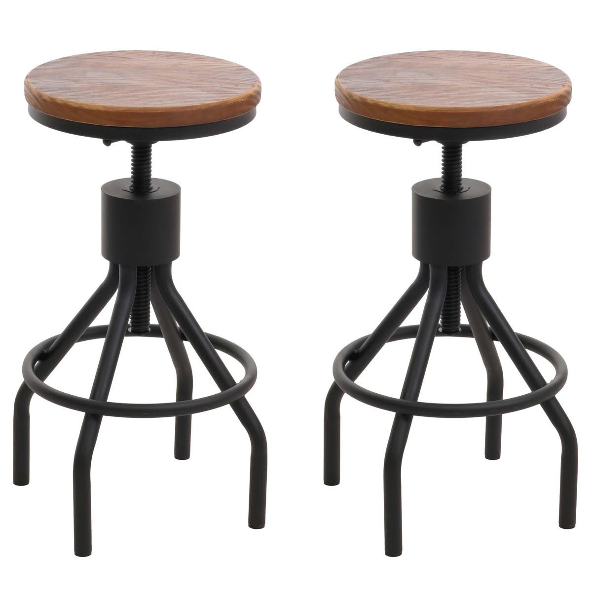 BARHOCKER Braun 2er-Set - Braun, Holz (34/80/34cm) - MCW