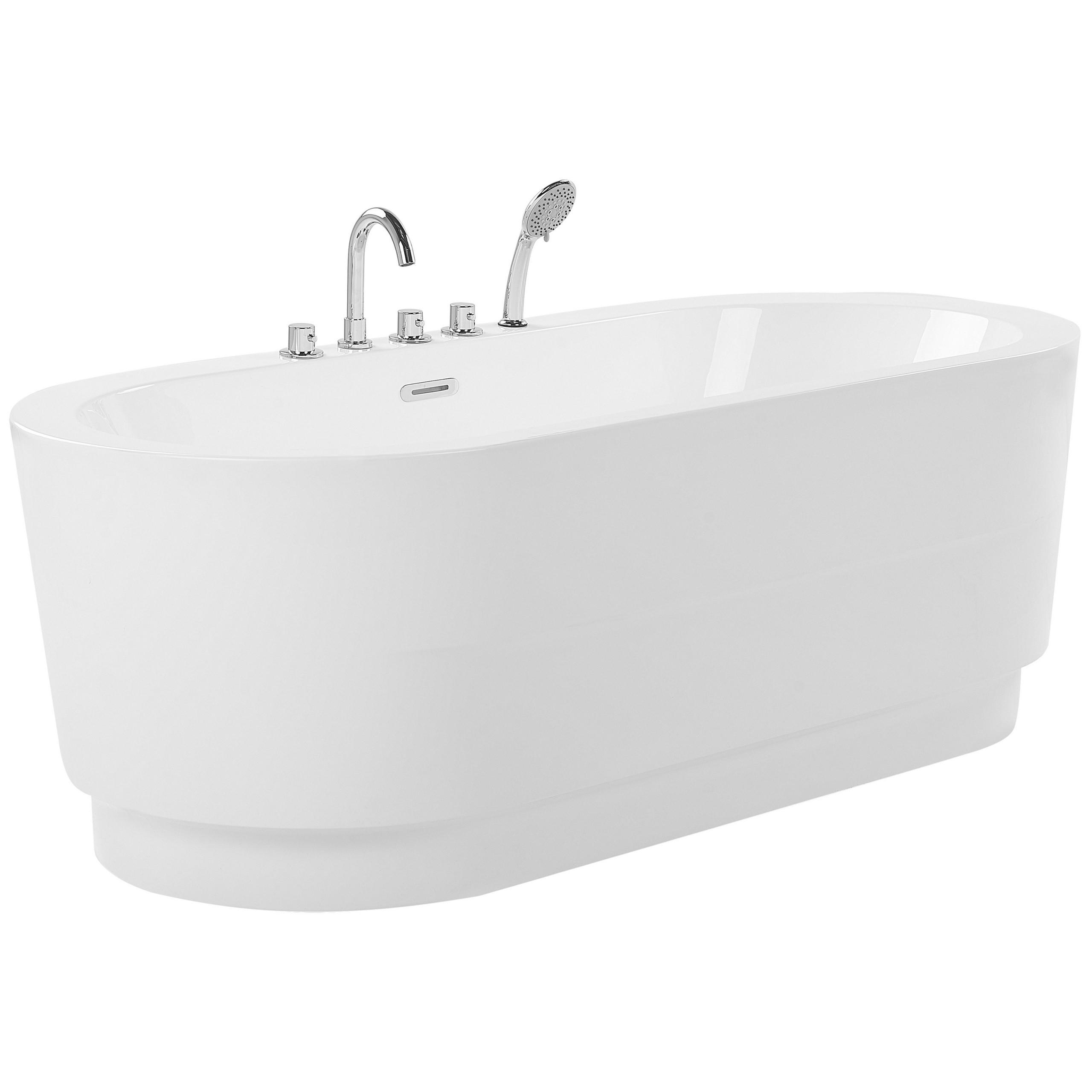 BADEWANNE FREISTEHEND 80x170x60 cm weiß Empresa - Weiß, Kunststoff (80/60/170cm) - Beliani