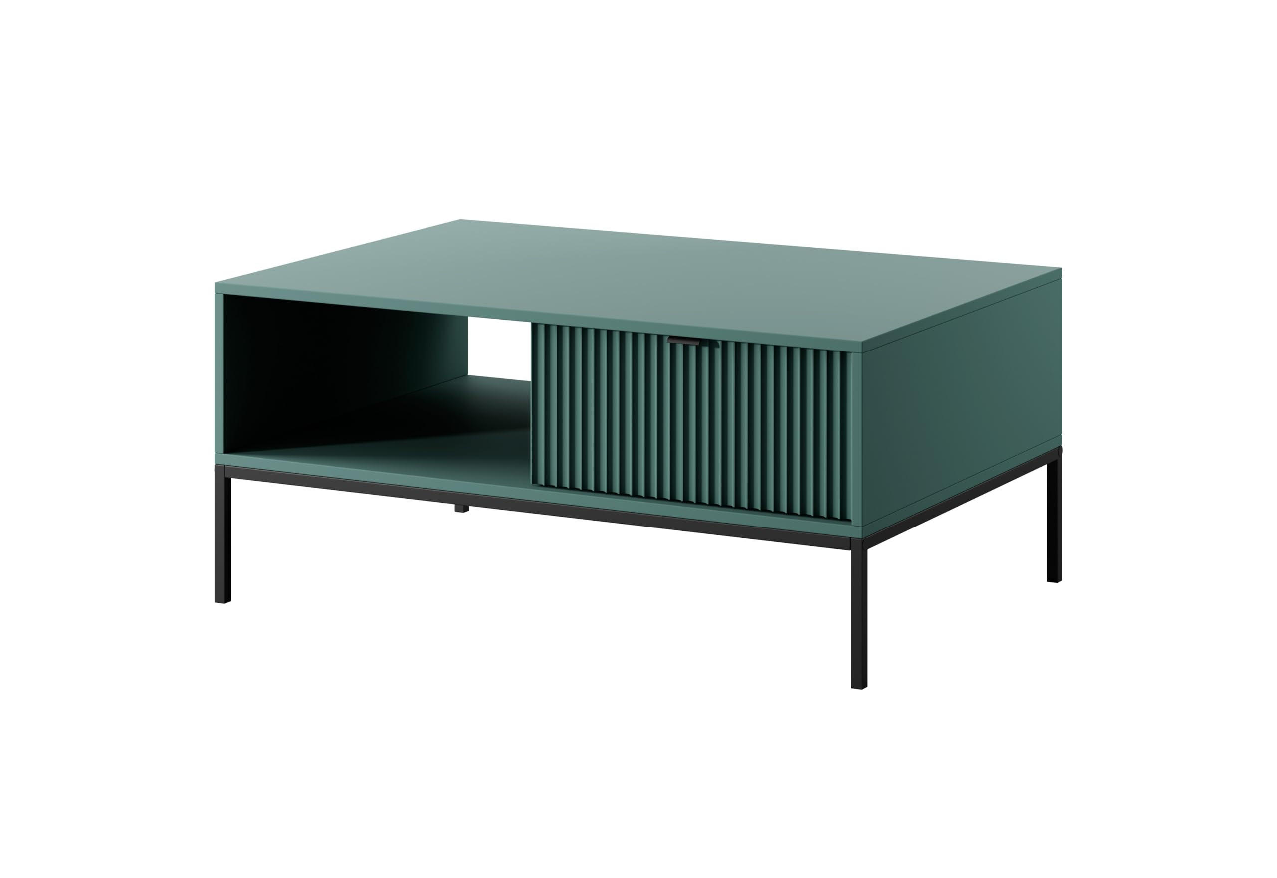 COUCHTISCH Font 104x46x68 cm - Modern Wohnzimmertisch Gefertigt aus Robuster Laminierter Spanplatte - Grün - Grün, Holzwerkstoff (46/104/68cm) - Chilly