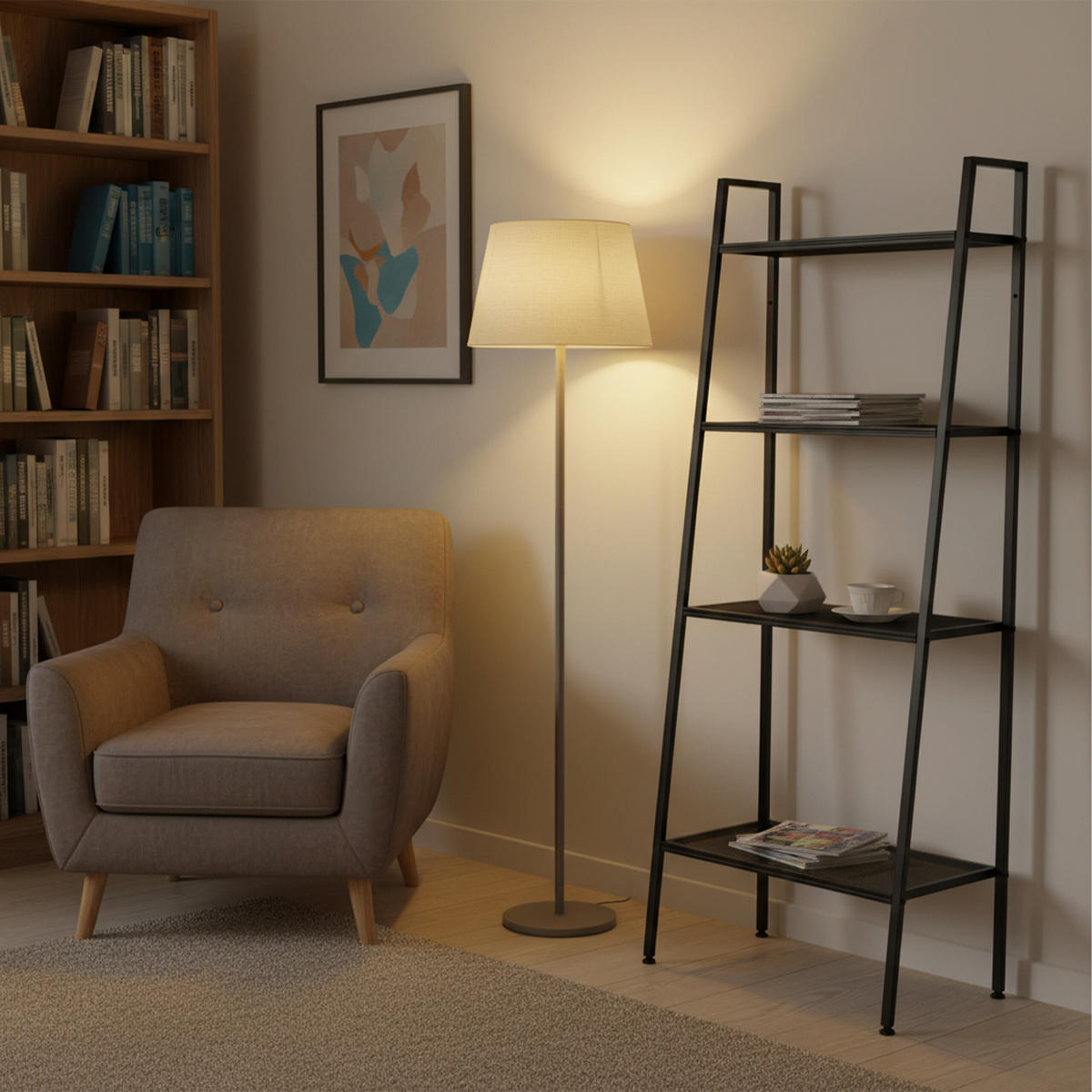 KOVOVÝ regál - černá, kov (60/148/35cm) - Relaxdays