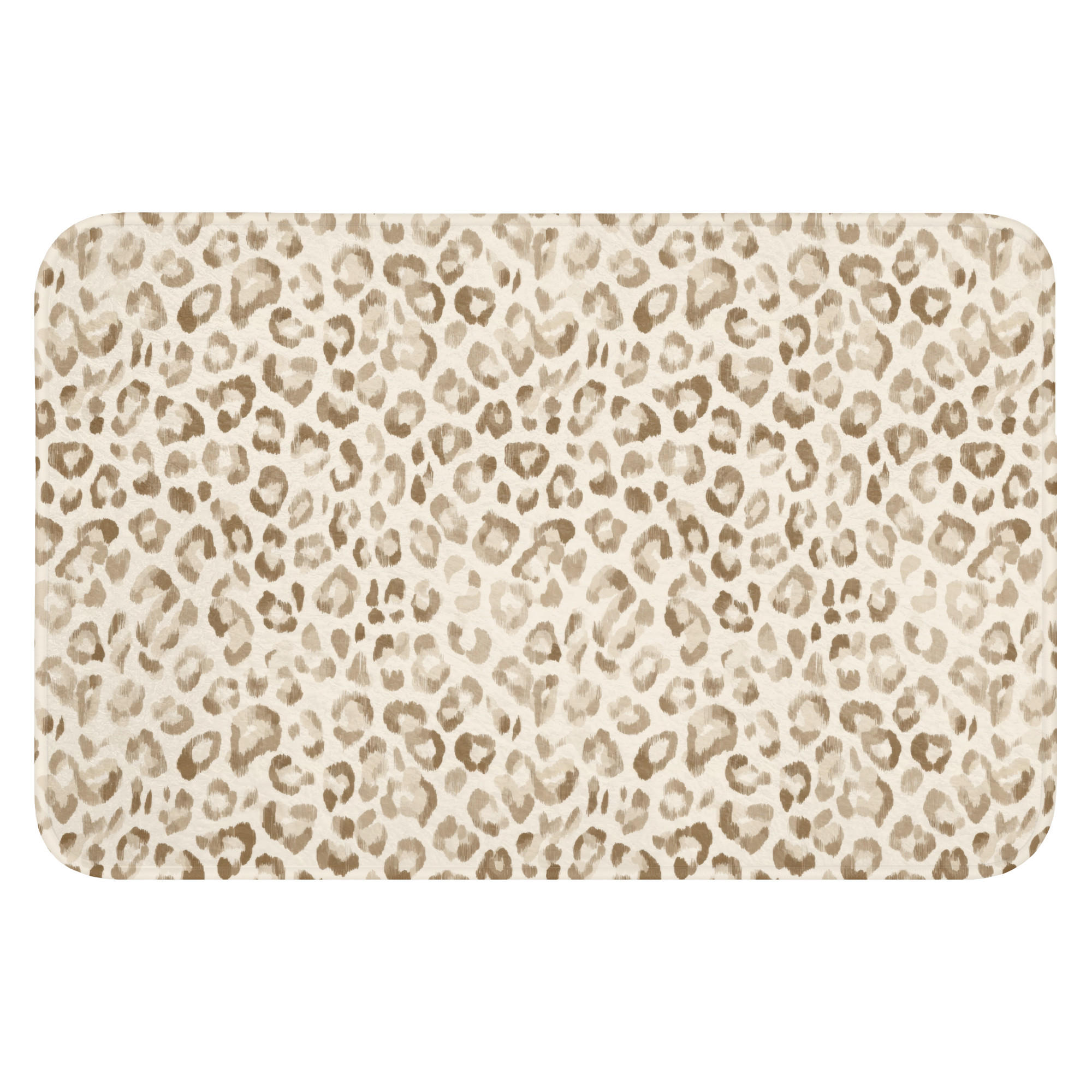 WC-VORLEGER Leopard - Klassisch - Beige Toilettenvorleger 60x40 cm - Hellbraun, Kunststoff/Textil (60/1cm) - OnlyWow