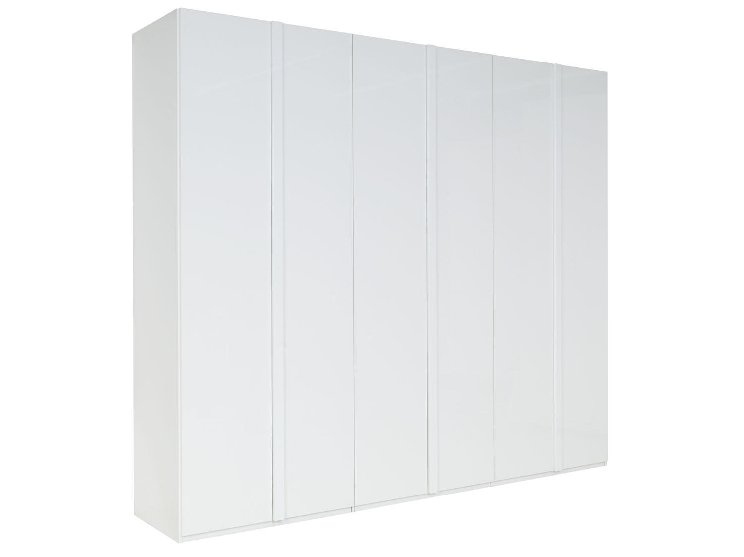 KLEIDERSCHRANK ITAVIA 29 - 270,4×236,6×57,5 cm 6 Türen mit Kleiderstange Alpinweiß - Weiß, Holz/Holzwerkstoff (270/236.6/57.5cm) - Milaros Markt