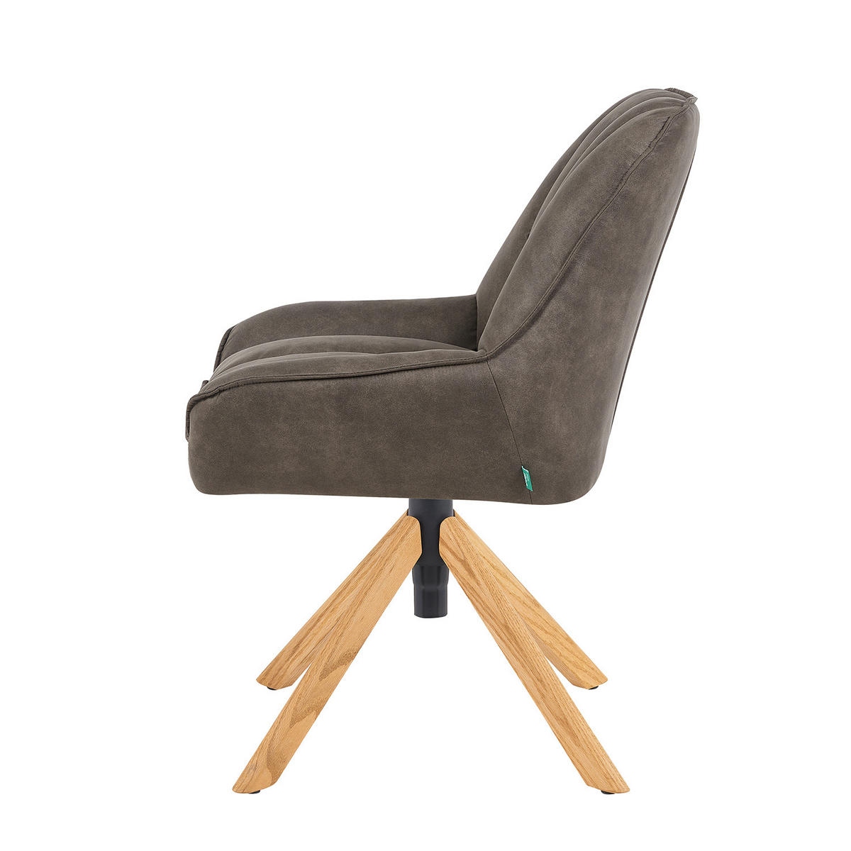 BÜROSTUHL Mika-Hedi 2er-Set - Honigeiche/Taupe, Eichenholz/Holz (60/89/68cm) - DUBI Möbel