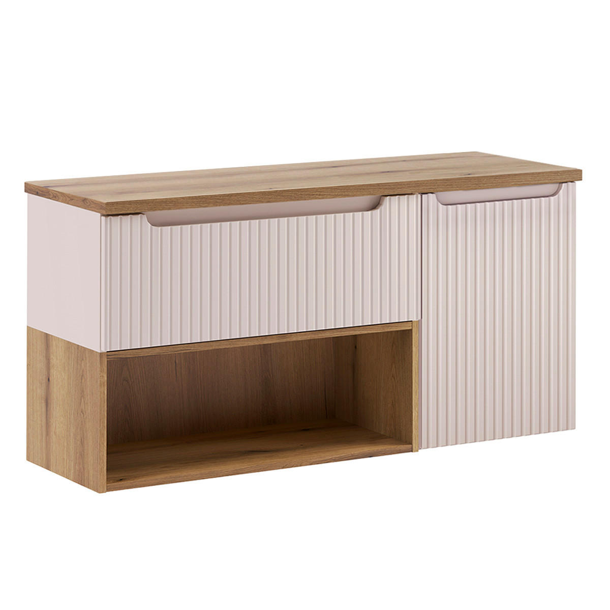 WASCHTISCHUNTERSCHRANK 120.4cm Riva 2er-Set Kaschmir - Beige, Holzwerkstoff (120.4/60/40cm) - Petits-meubles
