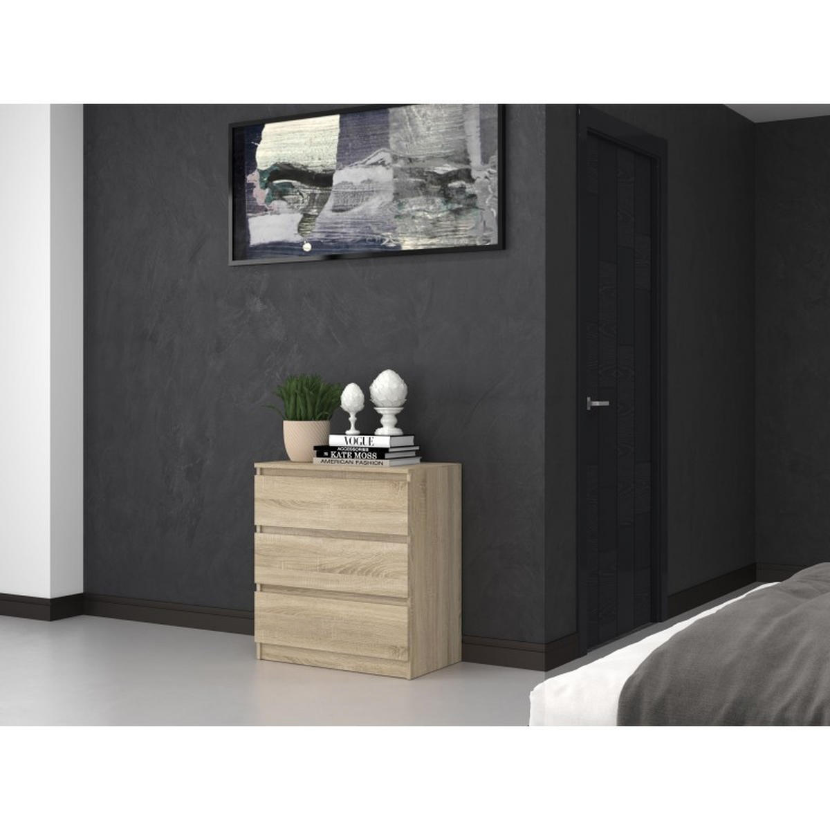 KOMMODE Sonoma Eiche 70/75/40 - Sonoma Eiche, Holzwerkstoff (70/75/40cm) - RAUMHIRSCH FURNITURE