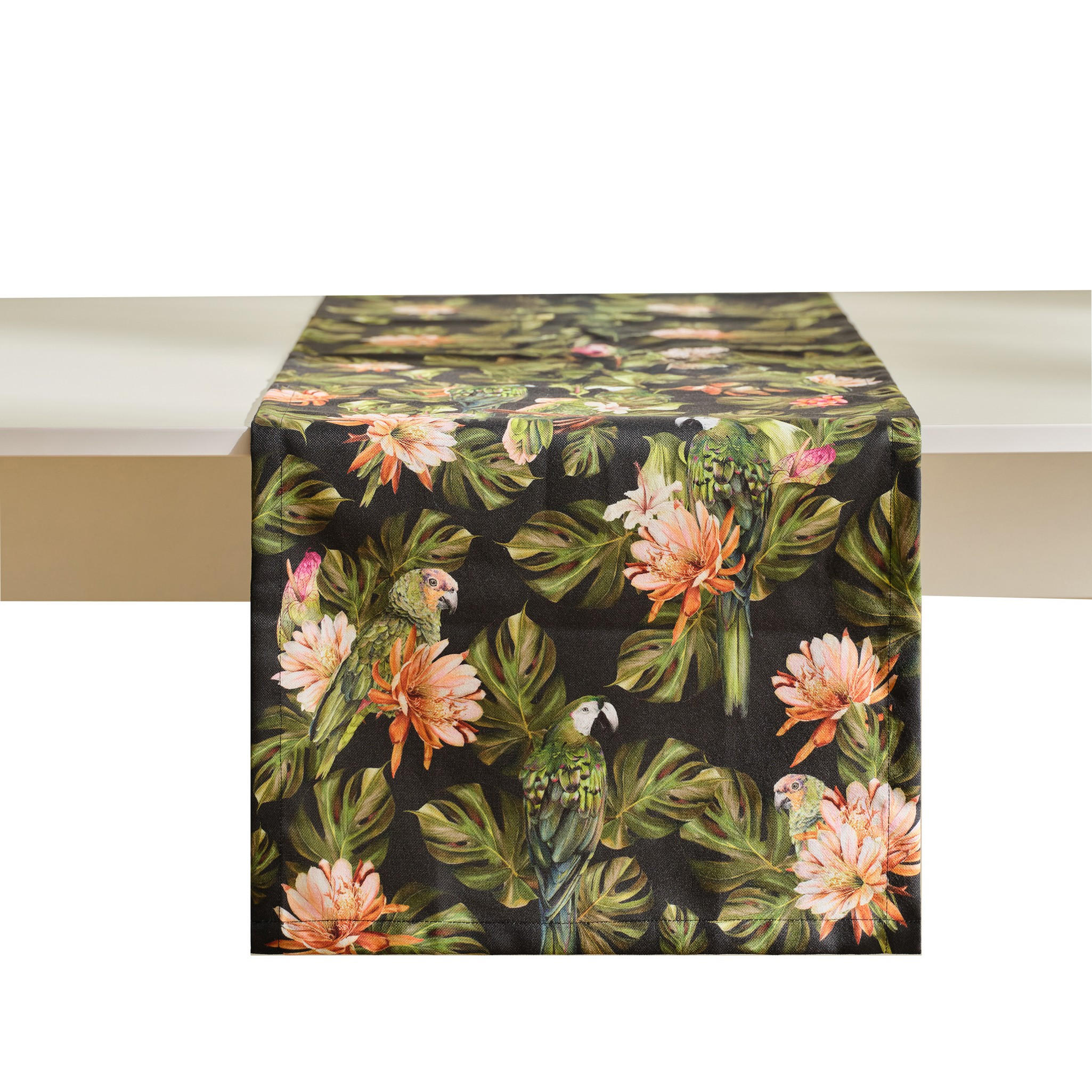 TISCHLÄUFER Piroso - Dunkelgrün, Textil (180/40/1cm) - home&you