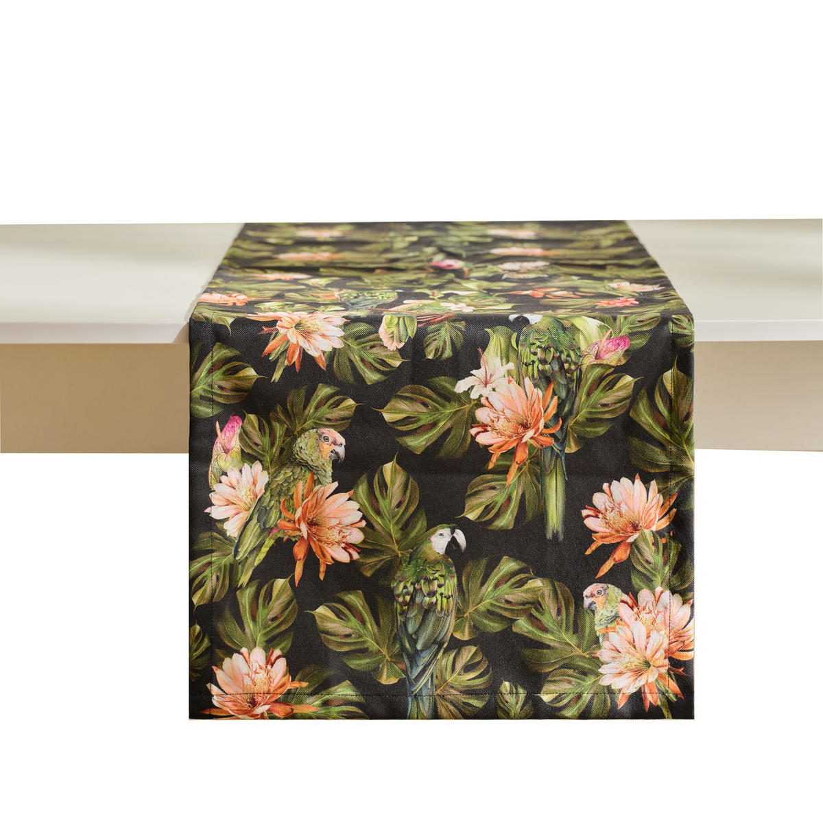 TISCHLÄUFER Piroso - Dunkelgrün, Textil (180/40/1cm) - home&you