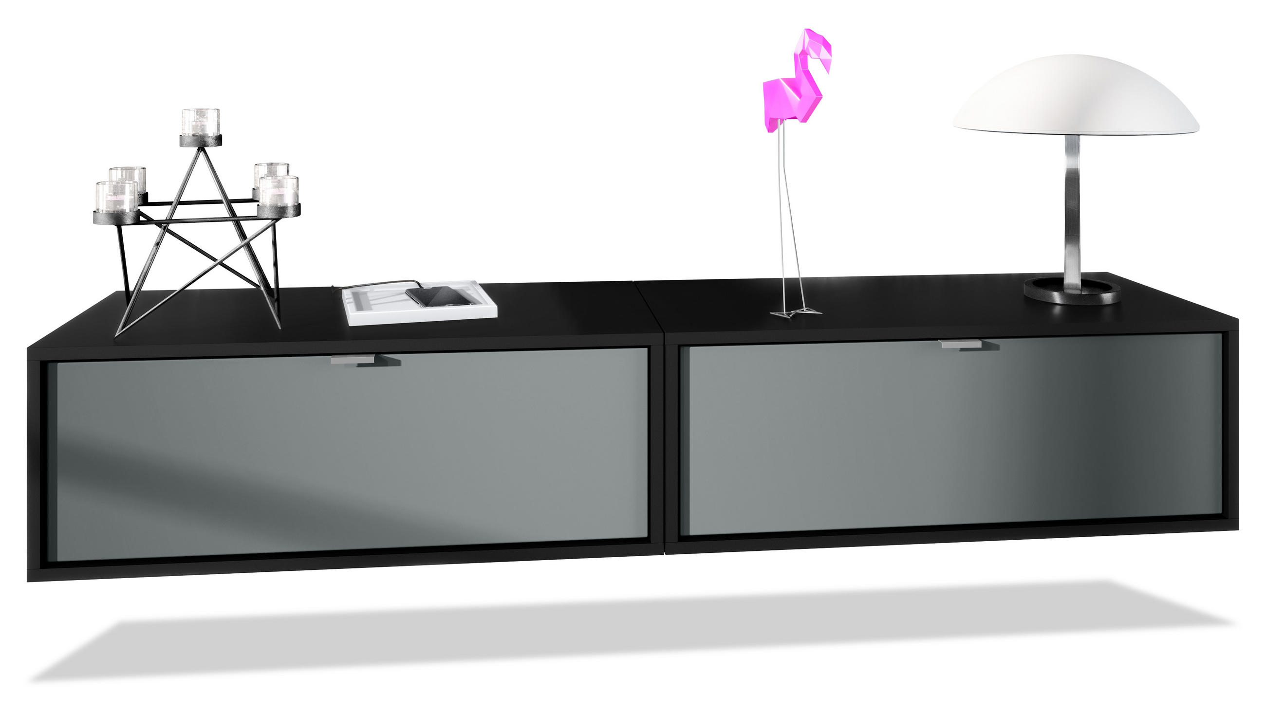 Vladon Lowboard Graphit 80x37x29 cm