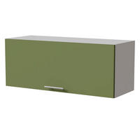 KLAPPHÄNGESCHRANK Brerra W4B/90 Weiß / RAL 6025 farngrün Matt 90 / 32,5 / 36cm mit Gasdruckdämpfer - Weiß/Grün, Holz/Holzwerkstoff (90/36/32.5cm) - Feldmann-Wohnen