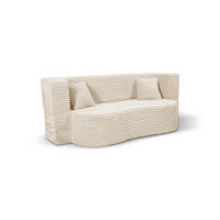 SCHLAFSOFA MYFOAM, Sofa mit Schlaffunktion, Farbe: Beige, Cordstoff - Beige, Textil (200/80/72cm) - Storez24