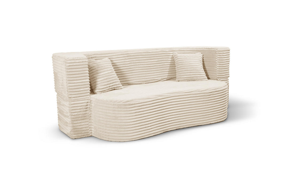 SCHLAFSOFA MYFOAM, Sofa mit Schlaffunktion, Farbe: Beige, Cordstoff - Beige, Textil (200/80/72cm) - Storez24