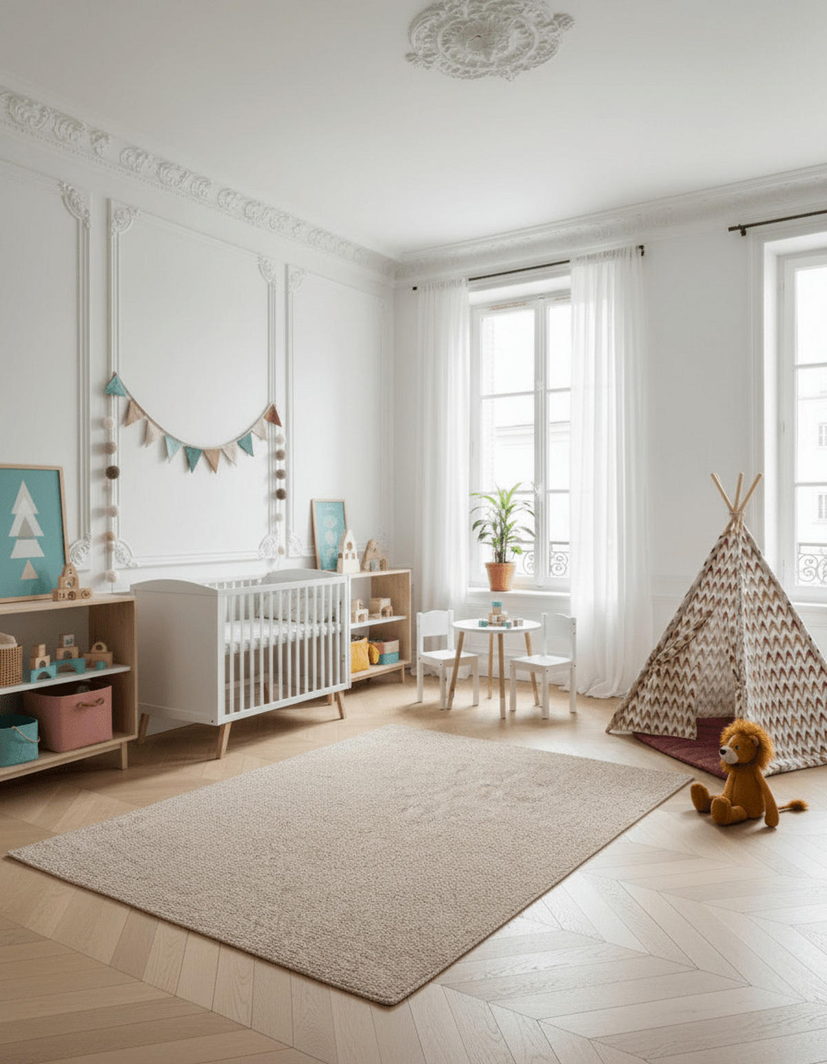 TEPPICH in Uni-Optik mit Schlingenflor Hellbeige - Beige, Textil (120/170cm) - AFK Living