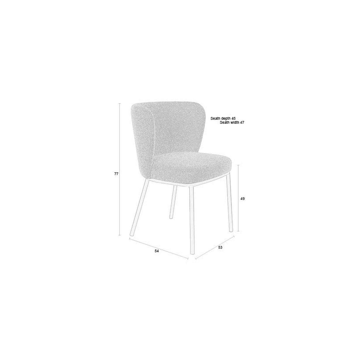 ESSZIMMERSTUHL Guus Braun - 2 er Set - Braun, Metall (55/77/53cm) - Housecraft Living