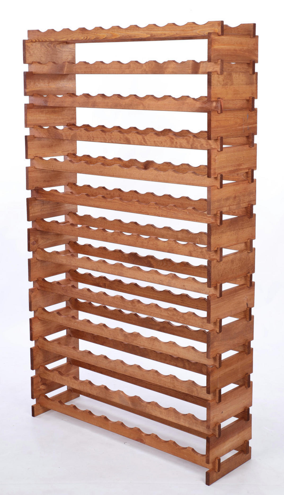 WEINREGAL VINOTECA FLEX PRO HxBxT 177x103x28cm 130 Flaschen auf 13 Ebene Braun geölt - Braun, Holz (103/177/28cm) - PROREGAL