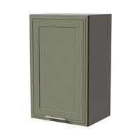 HÄNGESCHRANK Salo W2/45 Grau / Reed Green Matt 45 / 32,5 / 72cm - Grau/Grün, Holz/Holzwerkstoff (45/72/32.5cm) - Feldmann-Wohnen