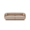 SOFA Miley aus Samt cappuccino 2 Sitzplätze - Cappuccino, Textil (90/70/180cm) - Micadoni