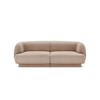 SOFA Miley aus Samt cappuccino 2 Sitzplätze - Cappuccino, Textil (90/70/180cm) - Micadoni