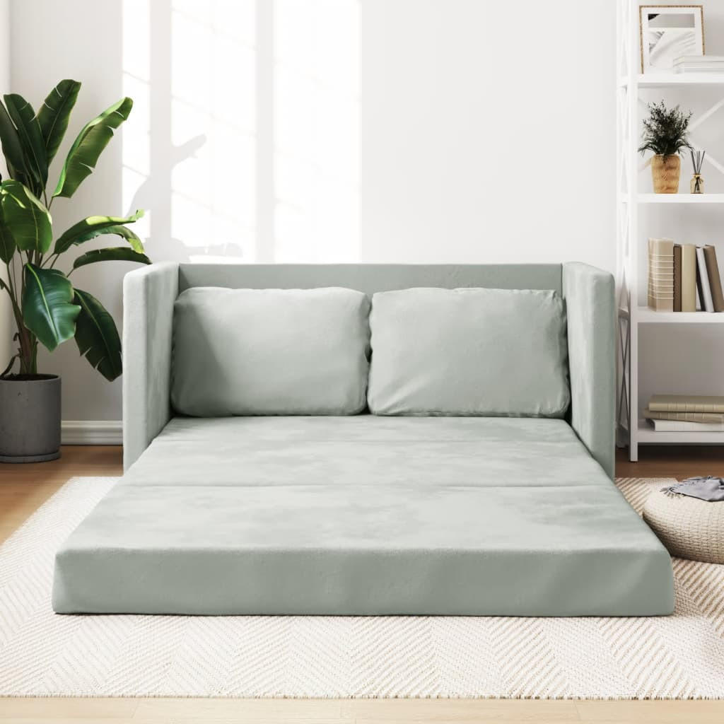 SCHLAFSOFA Brown - Hellgrau, Naturmaterialien (122/70/55cm) - Nettlife